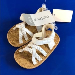 White baby sandals 6-9 mo.